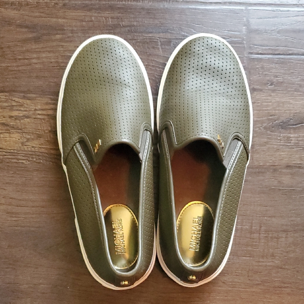 Michael Kors Khaki Slip-On Shoes